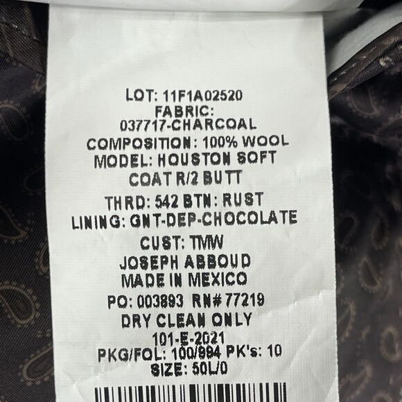 Joseph Abboud Blazer Jacket Mens 50L Brown Gray Plaid Wool Single Breasted - Picture 11 of 16